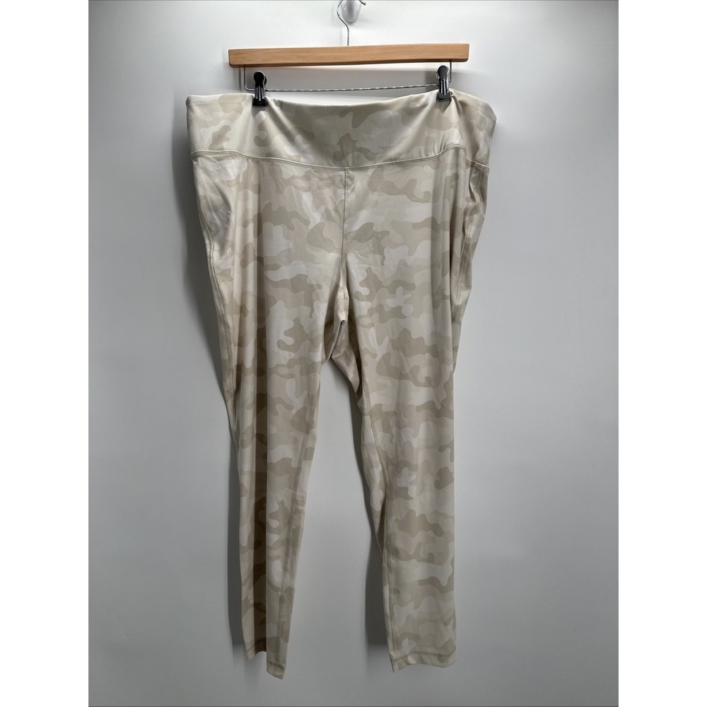 ZELOS Athleisure Leggings Ivory Camo 4X Athletic Gym Yoga